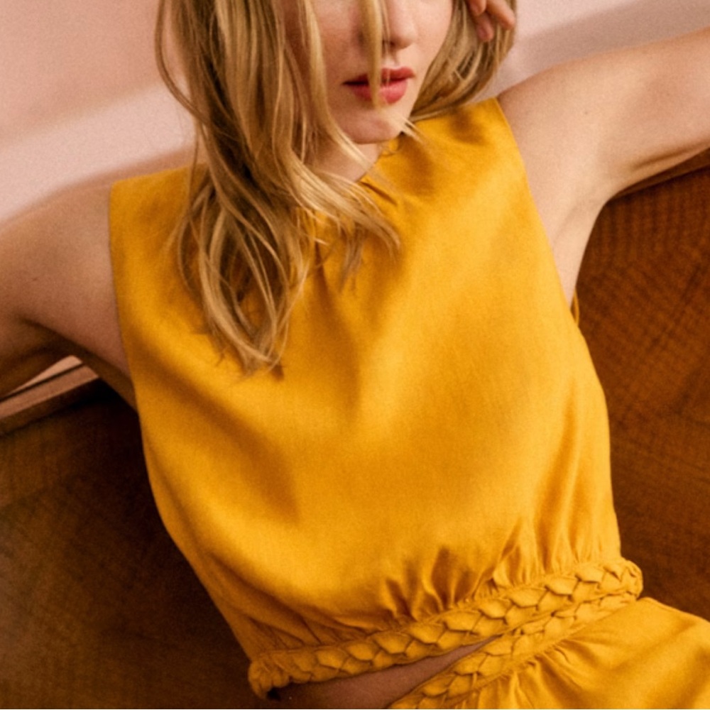 Sézane Abella blouse soleil US 4